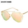 Gafas de Sol Punk Caladas Europeas y Americanas Jamie 1887 para Mujer, Gafas de Sol Metálicas de Estilo Urbano de Gran Tamaño para Hombre, Modernas