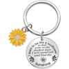 Versátil Colgante de Margarita, Pequeño Regalo para Amigos, Llavero de Acero Inoxidable Grabado con Láser, Regalo de Navidad Creativo Personalizado