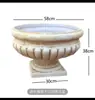 Vaso de Flores Estilo Europeu Coluna Romana Vaso Retrô Jardim Pátio Ornamento de Chão Vitrine de Loja Vaso Grande Decoração de Interior