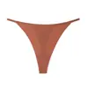 Tanga de una pieza sin costuras para mujer de seda helada transpirable sexy de tirantes finos de cintura baja con fuelle de algodón puro, pantalón T para mujer, transfronterizo europeo y americano