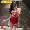 Lencería transfronteriza para mujer de talla grande, conjunto sexy transparente y seductor, con un delantal uniforme de malla con forma de corazón en la barriga
