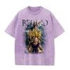 Verano Casual Combinable Moderno Marca Americano Holgado Camiseta para Hombre y Mujer Retro Anime Antiguo Estampado Digital Camisetas para Hombre y Mujer