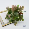 Plantas pequeñas artificiales de hoja de tortuga de plástico, plantas acuáticas artificiales, plantas verdes, eucalipto, helechos, pasto persa, plantas artificiales, flores de plástico, transfronterizo