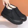 Novos Sapatos de Algodão de Inverno 2025 para Mulheres, Dropshipping de Peça Única, Forrados com Lã, Impermeáveis, Botas Slip-On, Botas de Neve