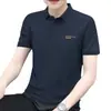 Camiseta de manga corta para hombre, capa base, nueva ropa de verano para hombre con cuello camisero, camisa casual, tops para hombre, al por mayor, manga larga
