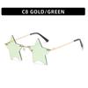 Moda transfronteriza gafas de sol sin montura de estrella de cinco puntas AliExpress gafas de sol navideñas modernas y divertidas gafas punk personalizadas