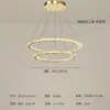 Lustre de Cristal de Luxo Leve Iluminação Principal de Sala de Estar de Alto Padrão Quarto Novo Lâmpada de Anel Redondo Simples Atmosférica Iluminação Zhongshan Não