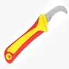Cuchillo Eléctrico Multifuncional con Mango de Goma-Plástico, Cuchillo Pelacables, Herramienta de Corte de Cables, Herramienta para Pelar y Cortar Frutas