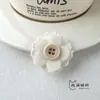 Lino Encaje Flor Botones Tela Moño Accesorios DIY Bolsa Zapato Flor Sombrero Accesorios Ropa Accesorios