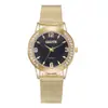 GT guote transfronterizo animado Dorado Doble Fila Diamante reloj de mujer moda Caja de Diamante casual pareja reloj de cuarzo