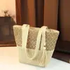 Bolso de Paja Estilo Nuevo Resort 2026 para Mujer, Bolso Tote Tejido de Gran Capacidad, Bolso de Hombro de Playa Bohemio con Borlas