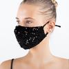 Lantejoulas coloridas de fábrica, máscaras de algodão da moda, tendência de personalidade transfronteiriça Europa e Estados Unidos, máscaras à prova de poeira e protetoras do sol
