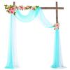 Arco de Velos de Boda Decoración Set de 2 Piezas Diseño de Lugar de Boda al Aire Libre Cortina de Tela Colgante Decoración de Boda