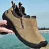 Zapatos Deportivos de Senderismo Bajos para Hombre, Mocasines sin Cordones, Zapatos Casuales de Cuero para Trabajo de Gran Tamaño Transfronterizos