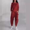 2024 Otoño Nuevo Estilo Europeo y Americano Cordones Múltiples Bolsillos Moderno Deportivo Color Sólido Conjunto de Pantalones Casual Versátil