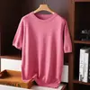 Camisa Básica Masculina de Tricô de Manga Curta Fina, Gola Redonda, Tamanho Grande, Manga Meia-Manga, Cor Sólida, Top Colete Solto