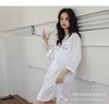 Pijama de Seda de Hielo Fina Jacquard con Estampado de Leopardo Personalizado Oem/Odm para Mujer Estilo Novio Bata de Noche de Lujo Accesible de Alta Gama Ropa de Casa para Mujer
