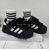 Zapatillas de Deporte con Puntera de Concha para Niños Moda Nueva Primavera y Otoño Zapatos Deportivos para Niñas Ligeros Antideslizantes Zapatos Casuales Negros para Niños