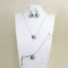 Conjunto de Collar de Cisne Modelo Nuevo Transfronterizo con Empalme de Perla de Concha Pulsera de Cisne Blanco y Negro, Joyería Simple de Gama Alta para Mujer