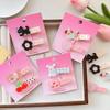 Japonês Bonito Menina Acrílico Hairpin Cute Cat Puppy Duckbill Clip Bow Hairpin Side Clip Acessórios para o cabelo
