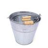 Balde de Água para Casa e Escola Balde Galvanizado Grande Capacidade Balde de Ferro Portátil Doméstico Balde de Ferro Branco Venda por Atacado