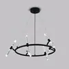 Candelabro Nórdico Transfronterizo para Sala de Estar, Lámpara Moderna para Hogar, Minimalista Italiano para Comedor, Dormitorio, Luz Molecular de Diseñador