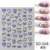 Beleza Completa Transfronteiriça Novos Adesivos de Nail Art Ins Outono Aurora Laser Folha de Bordo Adesivos de Nail Art