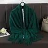 Cachecol Liso tipo Caxemira para Mulheres no Inverno, Alta Qualidade Imitação de Caxemira Outono e Inverno Estilo Coreano Cachecol e Xale Versátil para Mulheres Atacado