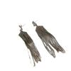 Nuevos pendientes coreanos de borlas de metal líquido con forma de corazón, elegantes, largos y combinables de alta calidad.