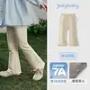 [7A Antibacteriano] Calça Legging Flare de Algodão Puro para Meninas, Calça Casual Bordada com Borboleta para Crianças Início do Outono, Calça de Outono para Bebê