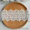 Encaje soluble en agua con diseño de hoja hueca de seda de leche blanca de 10 cm, encaje de estilo court europeo, accesorio para faldas Hanfu y cheongsam