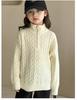 Suéter para Niña 2026 Otoño/Invierno Nuevo Tejido de Punto Infantil Engrosado Mezcla de Lana Holgado Casual Superior para Niños Mayores