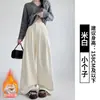 Pantalones de traje de pana para mujer, nuevo estilo primavera y otoño, adelgazantes y con caída, pantalones casuales para figuras petite, pantalones anchos de pierna recta estilo coreano