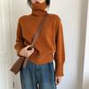 Suéter Retro de Cuello Alto Estilo Japonés para Mujer Holgado Perezoso Ropa Exterior 2025 Otoño e Invierno Nuevo Suave Estilo Ceroso Jersey Tejido