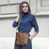 Bolso de hombro cruzado retro de color sólido europeo y americano de Amazon, bolsa de mensajero, correa de hombro ajustable de cinta, gran capacidad, multifuncional