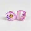 Botones de concha de forma irregular en color natural, botones decorativos de metal estilo barroco para suéteres y abrigos