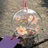 Enfeites Pendentes de Sino dos Ventos Desejos, Sino dos Ventos Transparente de Vidro Flor de Cerejeira Pendurado, Sino dos Ventos Decoração de Cena de Área Cênica, Artesanato DIY para Estudantes