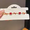 Enredadera de Gemas de Colores~Pulsera Ovalada de Circonita Dopamina, Pulsera de Nicho de Lujo Ligero, Joyería de Mano de Alta Gama Personalizada para Mujeres