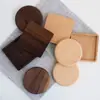 Posavasos de Madera Maciza Posavasos de Nogal Negro Posavasos Aislantes Posavasos Creativos de Madera de Haya Redondos Cuadrados Bandeja Posavasos