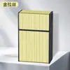 Novo porta-cigarros acendedor masculino moderno, acendedor recarregável à prova de vento, presente para namorado, presente promocional à prova de umidade com gravação