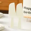 Mesa de Pastel de Cumpleaños Vajilla Desechable Plato de Papel Cuchillo y Tenedor Set de Platos Tenedor para Hornear Plato de Cena Sombrero de Vela Caja de Gama Alta