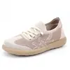 Zapatos de malla tejida tipo fly-knit con bloques de color transfronterizos para mujer, sin cordones, suela blanda, ligeros, transpirables, versátiles, casuales para mujer