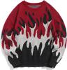 Suéter de punto holgado de color contrastante informal de calle alta de invierno de Amazon transfronterizo europeo y americano para hombre