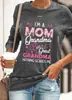 Comercio exterior estación independiente estación autoconstruida shopify Amazon transfronterizo MOM estampada camiseta de manga larga para mujer