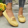 Estação Independente Amazon Mocassins Femininos Loafers Macios Confortáveis Casuais Corrente Plano Boca Rasa Sapatos Únicos