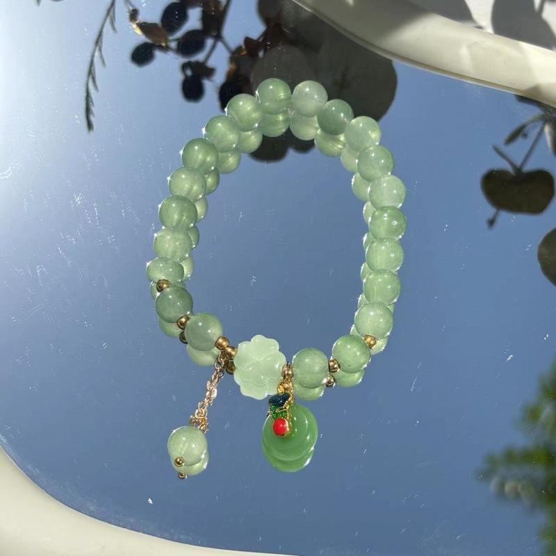 小红书苍兰柠檬碎花手链夏季女高级感小众轻奢义乌小商品手串批发