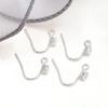 Pendientes de circonita microincrustada chapados en oro auténtico de 18 quilates con gancho para la oreja, accesorios de joyería DIY, gancho para la oreja con retención de color oro de 14 quilates