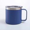 Oferta especial de comercio exterior de Amazon: taza de acero inoxidable de doble capa de 14 oz con asa para el hogar y la oficina, regalo de anuncio.