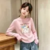 Top Térmico de Felpa Cepillada de Manga Larga para Niñas Otoño/Invierno 2026 Nuevo Camiseta Interior de Cuello Redondo para Niños Camiseta Casual de Manga Larga