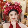 Xunpu Hairpin Flower Headwear Silk Flower Hairband Casaco Antigo Hanfu Acessórios Tridimensional Simulação Flor Headband Foto Foto Cabeça Fivela